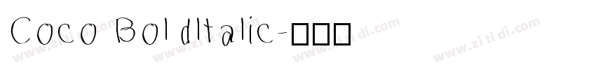 Coco Boldltalic字体转换